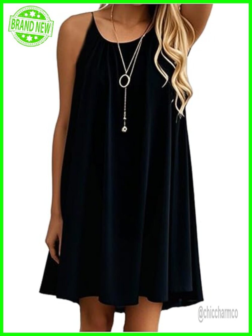 Chiffon Summer Casual Sundress Spaghetti Strap Tank Beach Dress Coverup